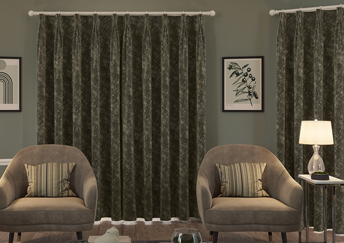Caen Chenille, Grey - Made to Measure Curtains - Image 7